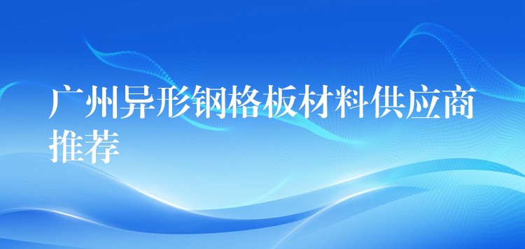 广州异形钢格板材料供应商推荐