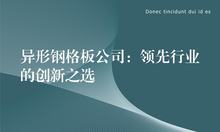 异形钢格板公司:领先行业的创新之选 异形钢格板公司:领先行业的创新之选
