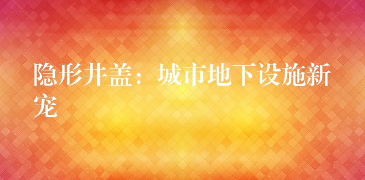 隐形井盖:城市地下设施新宠 隐形井盖:城市地下设施新宠