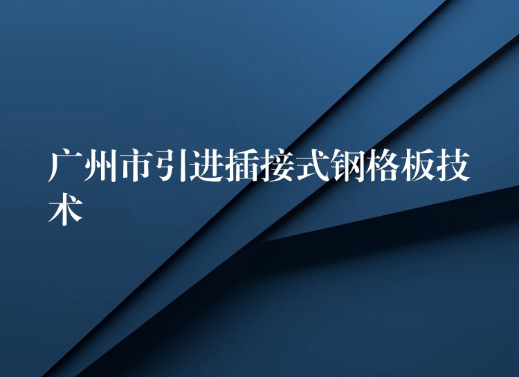 广州市引进插接式钢格板技术 广州市引进插接式钢格板技术