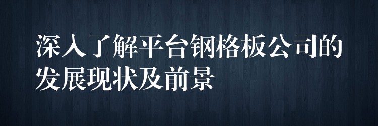 深入了解平台钢格板公司的发展现状及前景 深入了解平台钢格板公司的发展现状及前景