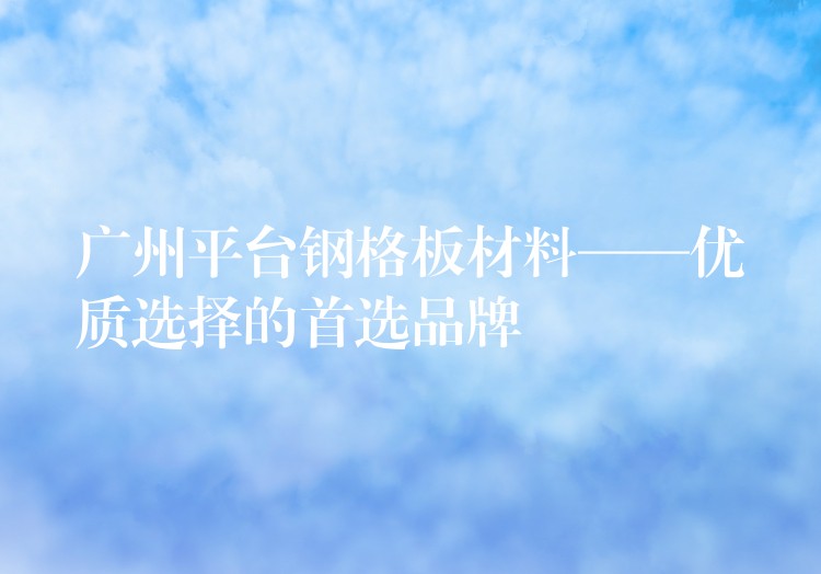 广州平台钢格板材料——优质选择的首选品牌 广州平台钢格板材料——优质选择的首选品牌