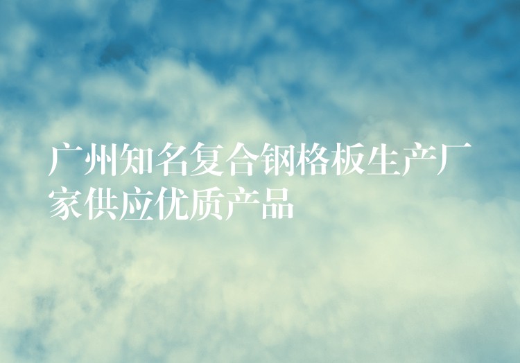 广州知名复合钢格板生产厂家供应优质产品 广州知名复合钢格板生产厂家供应优质产品