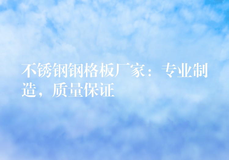 不锈钢钢格板厂家:专业制造,质量保证 不锈钢钢格板厂家:专业制造,质量保证