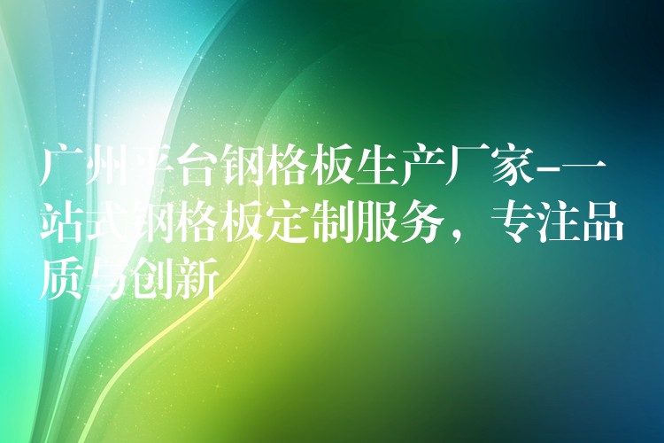 广州平台钢格板生产厂家-一站式钢格板定制服务,专注品质与创新 广州平台钢格板生产厂家-一站式钢格板定制服务,专注品质与创新