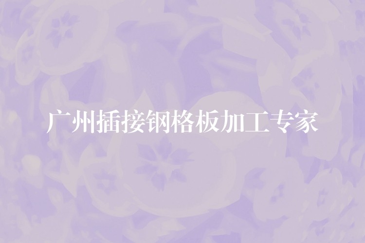 广州插接钢格板加工专家 广州插接钢格板加工专家